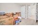 Bedroom with decorated accent wall at 7774 Sail Clover Ln, Zephyrhills, FL 33540