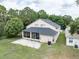 This aerial view showcases the home's backyard, enclosed patio, and private outdoor living space at 8050 Diablo Ct, Trinity, FL 34655