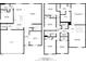 Detailed floor plan showcasing layout of both levels, including room dimensions and key features at 8515 Hunters Fork Loop, Ruskin, FL 33573