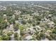 Neighborhood aerial view featuring houses interspersed with lush greenery and winding roads at 8701 N Packwood Ave, Tampa, FL 33604