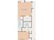 Detailed floor plan showcasing the layout of the bedrooms, bathrooms, and kitchen at 214 Meadow Ln # 214, Oldsmar, FL 34677
