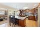 This kitchen offers ample counter space and stainless appliances, flowing into the living space at 218 N Bay Hills Blvd, Safety Harbor, FL 34695