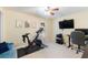 Home office featuring a work station and stationary exercise bike at 218 N Bay Hills Blvd, Safety Harbor, FL 34695