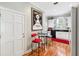 Charming kitchen featuring a dining area, hardwood floors, and ample cabinet space at 2404 W Jetton Ave, Tampa, FL 33629