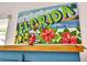 Charming Florida-themed decor with vibrant colors and a flamingo figurine adds personality and local flair at 2700 Bayshore Blvd # 544, Dunedin, FL 34698