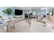 Bright and airy living room featuring modern furnishings, a large TV, and an open floor plan at 2809 W Platt St # 6, Tampa, FL 33609