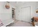 Cozy bedroom with white crib, closet, and neutral decor at 3135 W Varn Ave, Tampa, FL 33611