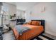Comfortable bedroom featuring a desk space, neutral walls, and contemporary decor at 3210 W Horatio St # 9, Tampa, FL 33609