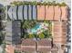Overhead aerial view showcases the community's refreshing pool area surrounded by lush landscaping at 410 S Armenia Ave # 926, Tampa, FL 33609