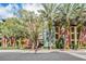 The colorful exterior of the building stands out with palm trees and landscaping at 410 S Armenia Ave # 926, Tampa, FL 33609