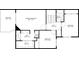 Upstairs floorplan showcases primary bedroom with balcony, two bathrooms, and a walk in closet at 4213 Arborwood Ln, Tampa, FL 33618