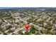 Aerial view showing the property's location within a residential neighborhood at 521 51St S Ave, St Petersburg, FL 33705