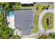 Aerial view of property showcasing roof, driveway, pool, and backyard at 521 51St S Ave, St Petersburg, FL 33705