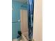 A bathroom showing a dolphin themed shower curtain and a light blue toilet in view at 7022 Hubert, Tampa, FL 33614
