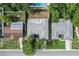 An aerial view of the home and surrounding neighborhood at 7040 Fox Hollow Dr, Port Richey, FL 34668