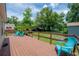 Expansive wooden deck offering ample space for entertaining and outdoor living at 811 W Peninsular St, Tampa, FL 33603