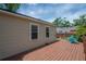 Rear deck is spacious and perfect for relaxing and enjoying the backyard at 811 W Peninsular St, Tampa, FL 33603