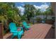 Spacious backyard deck with seating and green scenery at 811 W Peninsular St, Tampa, FL 33603