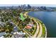Aerial shot of waterfront community showing property location near the river at 842 S Boulevard, Tampa, FL 33606