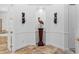 Hallway with marble floors, accent decor, and recessed lighting at 8476 Dunham Station Dr, Tampa, FL 33647