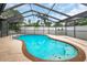 This beautiful backyard has a screened-in pool at 8635 Chadwick Dr, Tampa, FL 33635