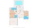 Detailed floor plan showcasing the layout, dimensions, and features of the home, including a pool, bedrooms, and living spaces at 10032 Basin St, New Port Richey, FL 34655