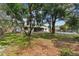 Large, grassy backyard with mature trees, some grass and partial fence line at 10265 130Th St, Largo, FL 33774