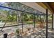 Covered and screened patio area overlooking the backyard and mature trees at 10265 130Th St, Largo, FL 33774