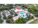 Aerial shot of the community pool and recreational area featuring swimming and sports at 11001 Ridgedale Rd, Temple Terrace, FL 33617