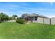 Beautiful back yard with a privacy fence and screened-in patio at 11325 78Th E St, Parrish, FL 34219
