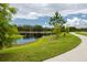 Walking path along the lake at 1601 Fox Grape Loop, Lutz, FL 33558