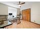 Bright home office with ceiling fan, great light, and ample space for working from home at 1701 N Tampania Ave, Tampa, FL 33607