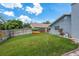 Spacious backyard with a well-maintained lawn, offering plenty of room for outdoor activities at 2800 Resnik W Cir, Palm Harbor, FL 34683