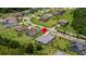 Aerial shot of a home in a planned community with nicely landscaped yards and well-maintained streets at 2839 Cordoba Ranch Blvd, Lutz, FL 33559