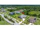 Aerial view of a single-Gathering home with manicured lawn and an attached two-car garage at 2839 Cordoba Ranch Blvd, Lutz, FL 33559