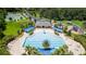 Overhead view of the expansive community pool area, including a splash pad, pavilion, and playground at 2839 Cordoba Ranch Blvd, Lutz, FL 33559
