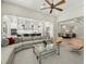 Open living space showcasing seamless transitions to the kitchen and dining room areas with an airy layout at 2839 Cordoba Ranch Blvd, Lutz, FL 33559