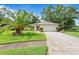Beautiful home featuring a well-manicured lawn and mature palm tree at 2875 Lomond Dr, Palm Harbor, FL 34684