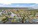 Waterfront community aerial view showing canals, docks and nearby lakes at 4252 Floramar Ter, New Port Richey, FL 34652