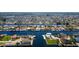 Beautiful aerial view of waterfront houses with boat docks along many canals and waterways at 4252 Floramar Ter, New Port Richey, FL 34652