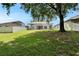 Backyard area with a well-maintained lawn at 4634 Mapletree Loop, Wesley Chapel, FL 33544