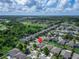 This is an aerial view of the property, showcasing its location within a residential neighborhood at 10119 Rose Petal Pl, Riverview, FL 33578
