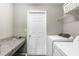 Functional laundry room with countertop space, modern appliances, and ample storage at 11940 Stone Pine St, Riverview, FL 33569