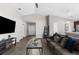 Comfortable living room with archway, vaulted ceilings, ceiling fan and modern decor at 11940 Stone Pine St, Riverview, FL 33569
