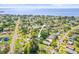 Beautiful aerial view of a quiet neighborhood close to the ocean with clear blue water and beautiful landscapes at 1518 Cheyenne Ne St, St Petersburg, FL 33703