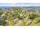 Bird's-eye view of a property in a leafy neighborhood close to the waterfront and city at 1518 Cheyenne Ne St, St Petersburg, FL 33703