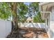 Fenced backyard with large tree for shade at 1518 Cheyenne Ne St, St Petersburg, FL 33703