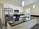 Modern kitchen featuring stainless steel appliances, granite countertops, and sleek white cabinetry at 1565 S Martin Luther King Jr Ave, Clearwater, FL 33756