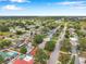Expansive aerial view of a residential neighborhood with tree-lined streets and a mix of single-Gathering homes at 1710 Townsend St, Clearwater, FL 33755
