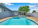 Sparkling in-ground pool with a spacious deck area, ideal for enjoying summer days and outdoor gatherings at 1710 Townsend St, Clearwater, FL 33755